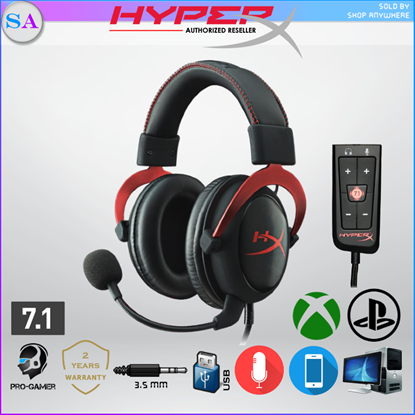 Picture of HyperX Cloud II Virtual 7.1 Surround Sound Gaming Headset / Headphone - Red
