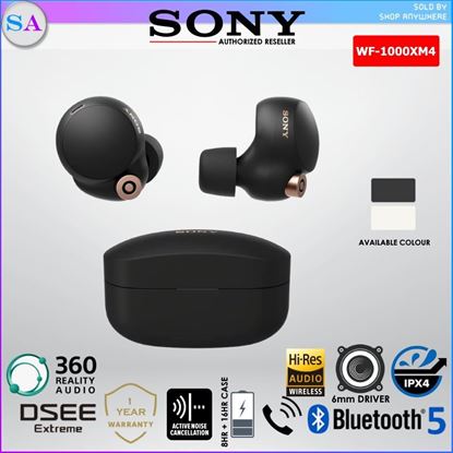 Picture of SONY WF-1000XM4 Wireless Noise Cancelling Headphones Bluetooth Earbuds  - Silver