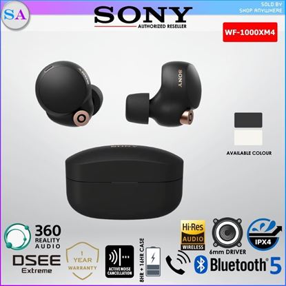 Picture of SONY WF-1000XM4 Wireless Noise Cancelling Headphones Bluetooth Earbuds  - Black