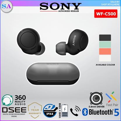 Picture of SONY WF-C500 Bluetooth Truly Wireless Headphones Earbuds DSEE 360 Reality Audio - Black