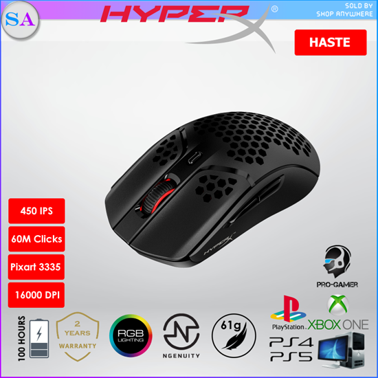 Picture of HYPERX PULSEFIRE HASTE LIGHTWEIGHT RGB WIRELESS GAMING MOUSE (4P5D7AA) - White