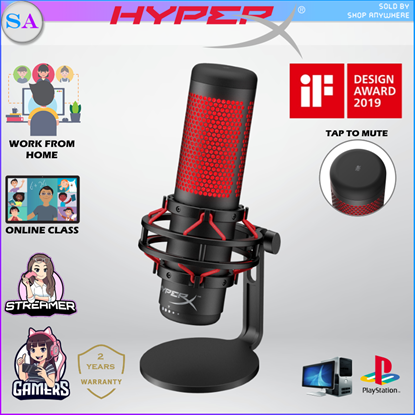 Picture of HyperX QuadCast USB Condenser Gaming & Streaming Microphone For PC / PS4 / PS5 / MAC (HX-MICQC-BK)