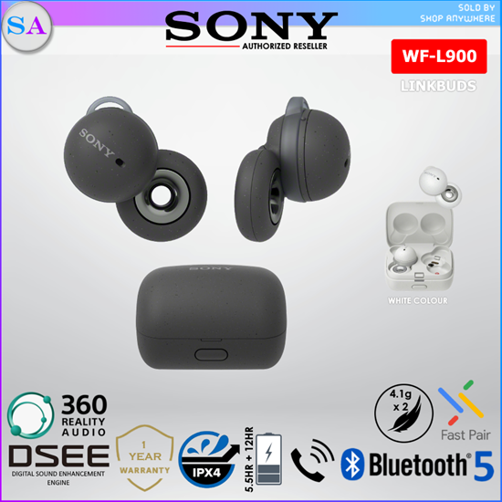 Picture of SONY LinkBuds WF-L900 Bluetooth Truly Wireless Headphones Earbuds DSEE 360 Reality Audio WF L900 - White