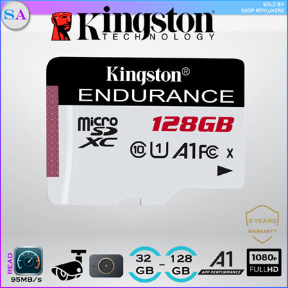 Picture of Kingston High Endurance Micro SD Class 10 UHS-I Memory Card for CCTV Car Dashcam - 32GB